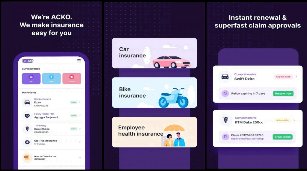 Acko Bike and Car Insurance | Mobile Insurance | Acko Insurance App